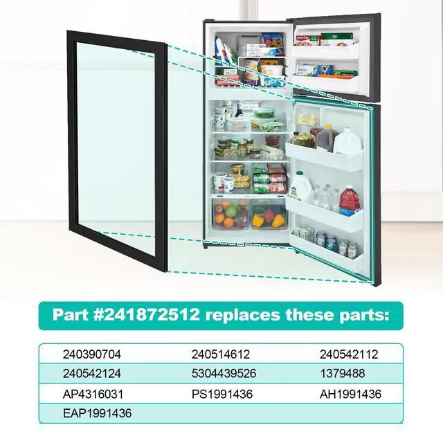 Alt view image 3 of 7 - Upgraded 241872512 Refrigerator Door Gasket Compatible With Frigidaire Refrigerator Door Seal Part Replaces 240514612 240542112 240542124 5304439526 Fridge Door Gasket for Kenmore Freezer Door Gasket