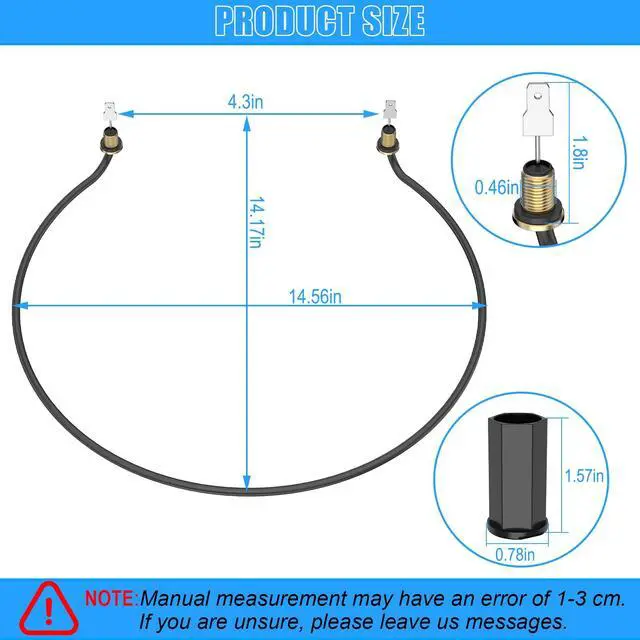 Alt view image 2 of 7 - Upgraded DD81-02148A Dishwasher Heating Element Assembly,Compatible with Samsung Dishwasher Parts Heating Element DW80N3030UB DW80M2020US DW80R2031UG,Samsung Heating Element Replacement 14.56'*14.17'