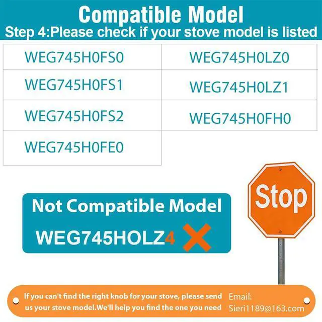 Alt view image 5 of 7 - Stove Knobs for WEG745H0FS0 WEG745H0FS1 WEG745H0FS2 | WEG745H0LZ0 WEG745H0LZ1 WEG745H0FE0 WEG745H0FH0 for Whirlpool Gas Stove- W11458842*4 Knobs & Small W11211501*1 Knob