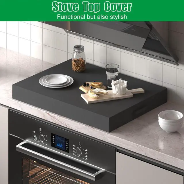 Alt view image 7 of 7 - Stove Top Cover, Heavy Duty Metal Gas Stove Cover Board with Handles, 30"L x 22"W x 3"H Noodle Board for Cooktop, Gas/Electric Stove, Expanding Kitchen Space & Easy to Clean