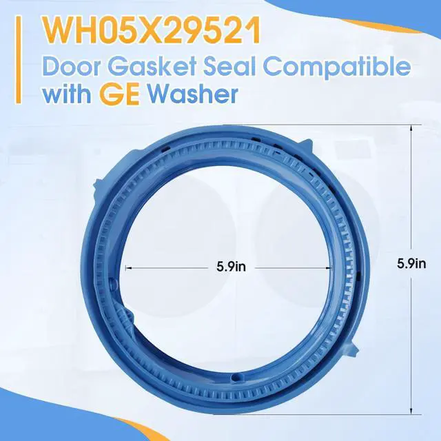 Alt view image 2 of 6 - WH05X29521 Washer Door Gasket Seal for GE GFW550SSN0WW GFW550SSN2WW GFW550SSN5WW GFW550SSN1WW GFW550SPR5RS GFW550SPN0DG GFW550SPR4RS GFW550SSN4WW Etc, Replace 4978358 AP6983548 PS12743602 EAP12743602