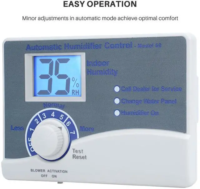 Alt view image 5 of 7 - 60 Whole House Humidifier Control Humidistat with Outdoor Temperature Sensor, Compatible with 400, 500, 600, 700, Automatic Digital Whole House Humidifiers, 24VAC
