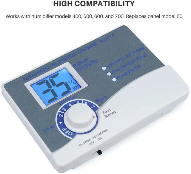 Alt view image 4 of 7 - 60 Whole House Humidifier Control Humidistat with Outdoor Temperature Sensor, Compatible with 400, 500, 600, 700, Automatic Digital Whole House Humidifiers, 24VAC