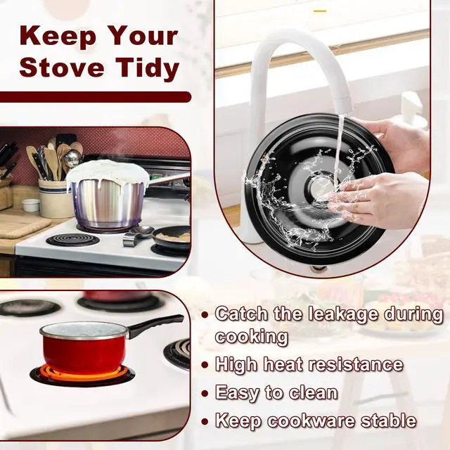 Alt view image 5 of 7 - 5304430149 5304430150 Black Porcelain Drip Pan & MP22YA Electric Range Burner Element Unit Set with 330031 Range Burner Receptacle Kit Compatible with Frigidaire Kenmore Range Oven/Stove by