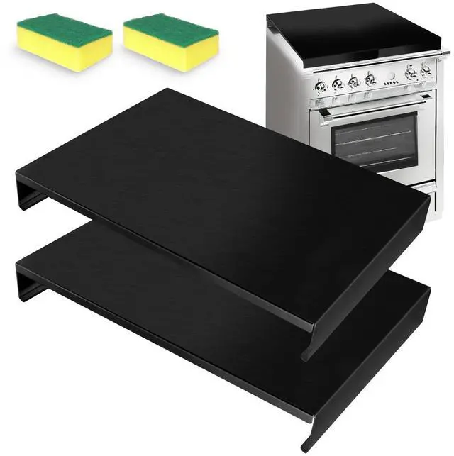 Main image of Gas Noodle Board Stove Cover: 2 IN 1 Gas Stove Top Cover Stainless Steel, Gas Stove Cover Board for Gas and Electric Stove Range Expanding Kitchen Space, Black, Single Size 15"x 22"x3"