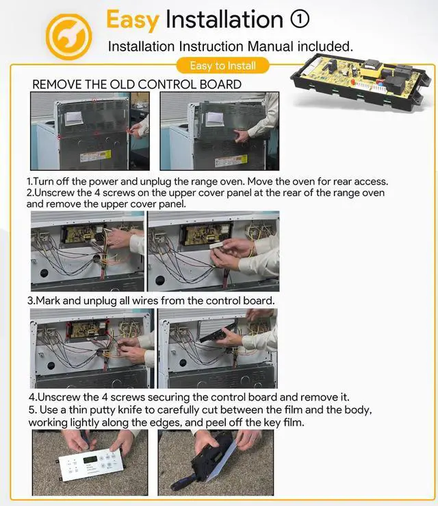 Alt view image 5 of 7 - 316557118 Range Oven Control Board - Replacement for Kenmore Range Clock Timer 316418208 316557108, 120V, 60 Hz, Electronic Clock/Timer Display