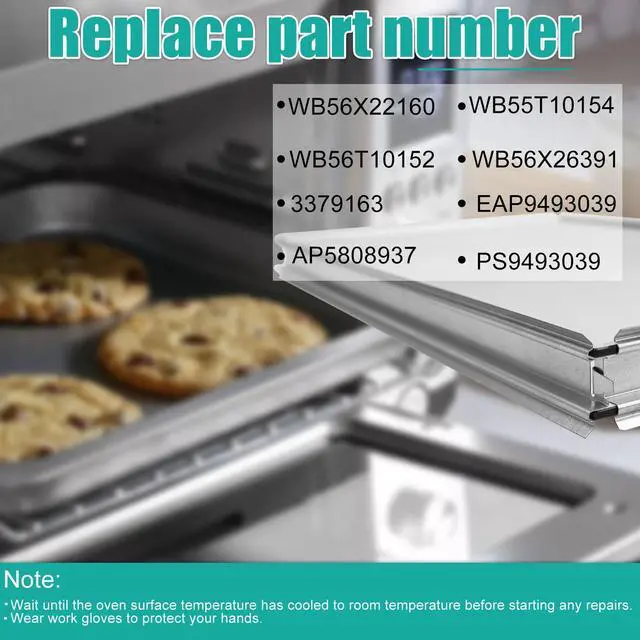 Alt view image 3 of 7 - WB56X22160 Range Oven Inner Door Glass, Window Pack Assembly, Double-Layer Glass, Replacement part number: WB55T10154, WB56T10152, WB56X26391, 3379163, Compatible for GE Range/Electric Oven/Wall Oven
