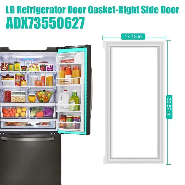 Alt view image 2 of 7 - UPGRADED ADX73550627 Refrigerator Door Gasket Replacement for LG Refrigerator Door Seal LFX28968D, LFXS26566S, LMXS27676D French Door Refrigerator Seal for Kenmore Fridge Door Gasket Right Side