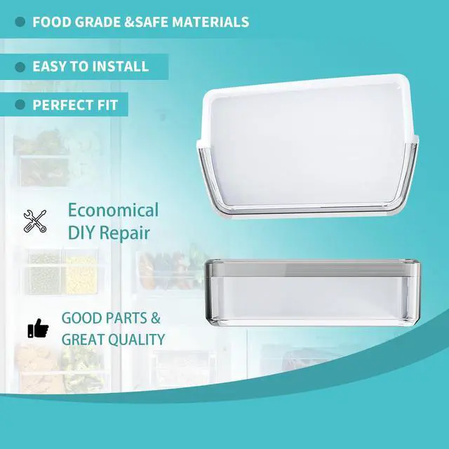 Alt view image 4 of 6 - UPGRADED DA97-06419C Refrigerator Door Shelf Basket Bin(Right Side) Replaces DA63-04316, DA63-04314, PS4174247AP4567198, Compatible with sam sung Refrigerator Right Side door2PACK