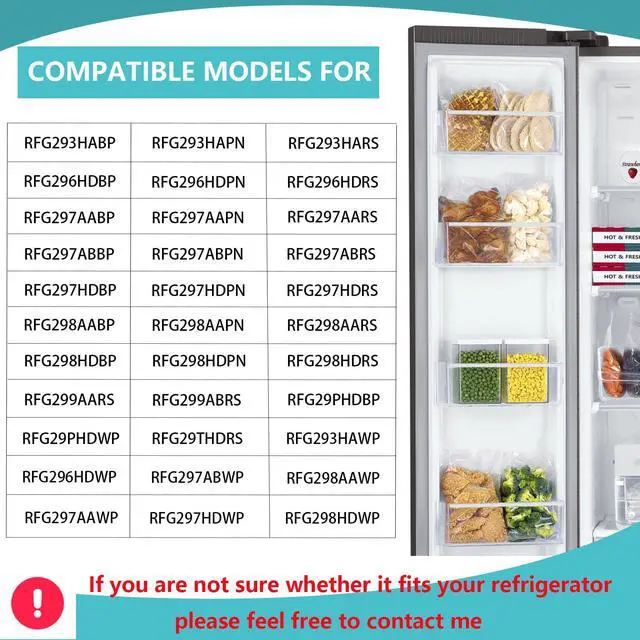 Alt view image 6 of 6 - UPGRADED DA97-06419C Refrigerator Door Shelf Basket Bin(Right Side) Replaces DA63-04316, DA63-04314, PS4174247AP4567198, Compatible with sam sung Refrigerator Right Side door2PACK