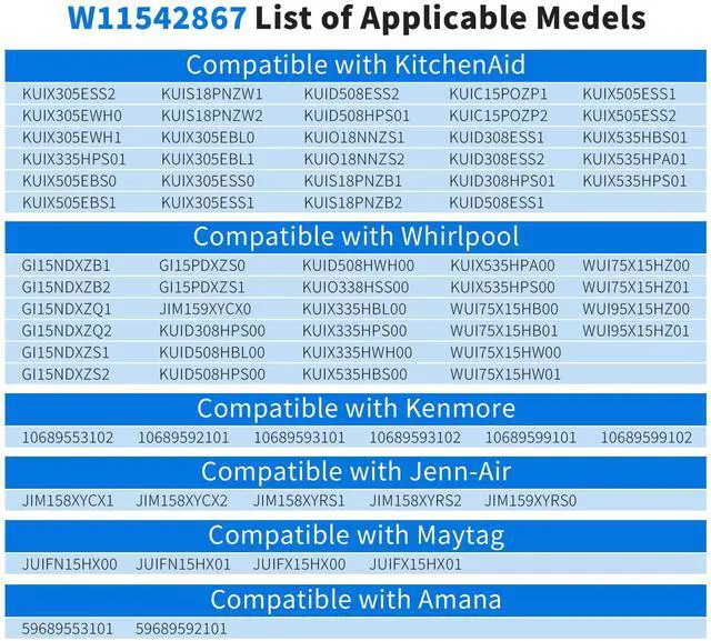 Alt view image 5 of 7 - W11542867 Ice Maker Recirculation Pump Compatible with KitchenAid Whirlpool | KUIX535HPS00 KUIX505ESS1 KUID308HPS01, Ice Maker Circulation Pump Replacement Part W11176264 W11325175 W10747426 W11439191