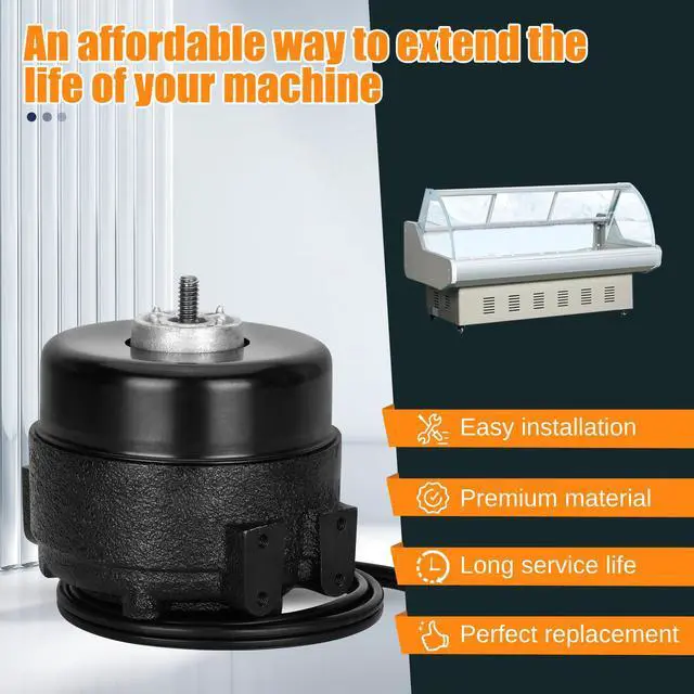 Alt view image 3 of 7 - 800448 Evaporator Fan Motor Replaces 830037, Compatible with TR/UR Refrigerator, 115 Volts 9 Watts 1550 RPM 800448 830037 Condenser Fan Motor, Strong Horse Power 800448, 830037 Evaporator Motor