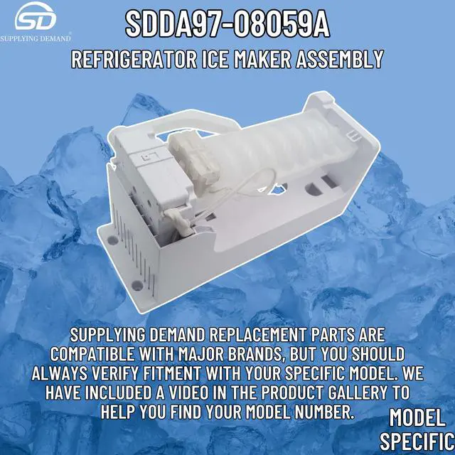 Alt view image 3 of 7 - DA97-08059A Refrigerator Ice Maker Assembly Replacement Model Specific Not Universal