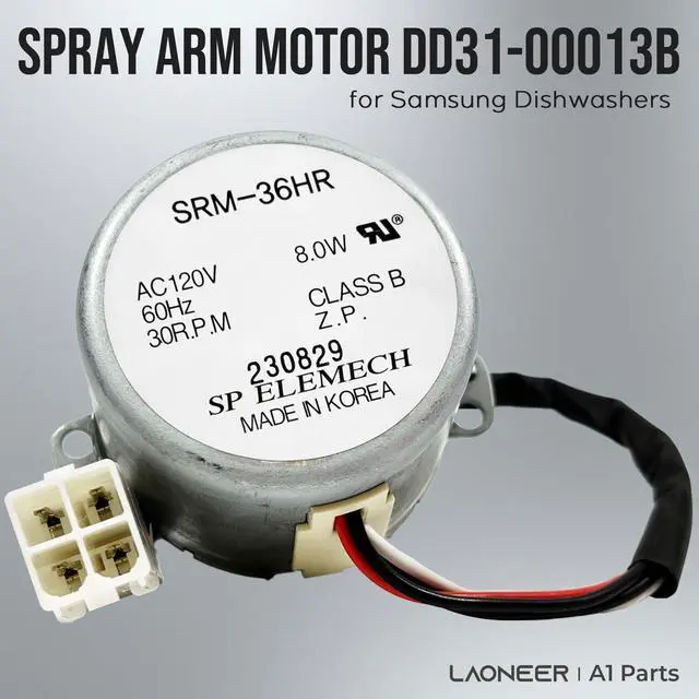 Alt view image 5 of 5 - (OEM) A1PartsPro DD31-00013B for Samsung Dishwasher WaterWall Spray Arm Motor SRM-36HR 4000924, PS9606349, AP5917177 Replacement Accessories