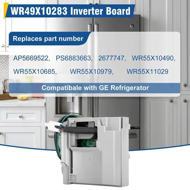 Alt view image 6 of 7 - WR49X10283 Inverter Board, Compatible with General Electric Refrigerator, OEM Quality, VCC3 1156 K8 F 90, Replace AP5669522, PS6883663, 2677747, WR55X10490, WR55X10685, WR55X10979, WR55X11029