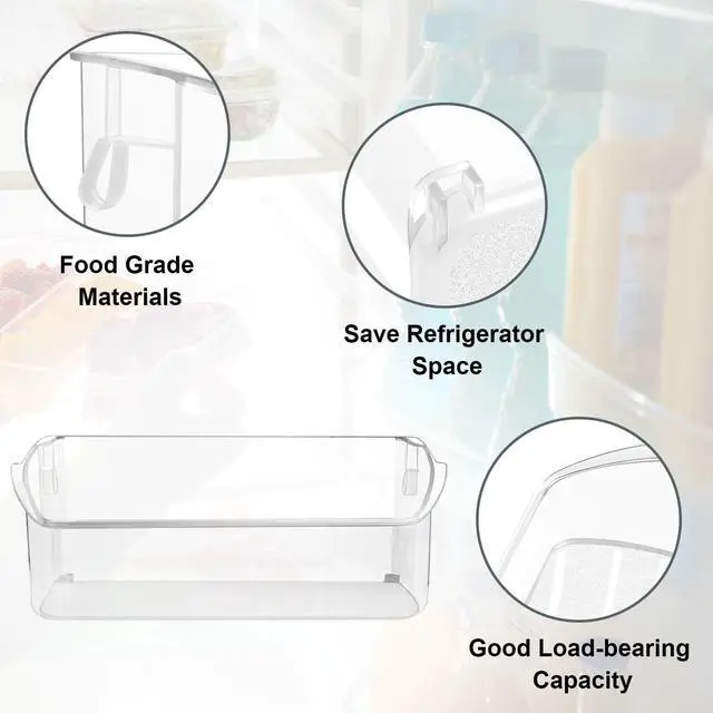 Alt view image 3 of 7 - 2PACK UPGRADED 242079701 Refrigerator Door Bin Compatible with 242011501 Door Bin Replacement Parts 242011504 242011503 AP5270343 EAP3497801 LGHD2369TF FGHB2868TF FFHB2750TS Door Bin by