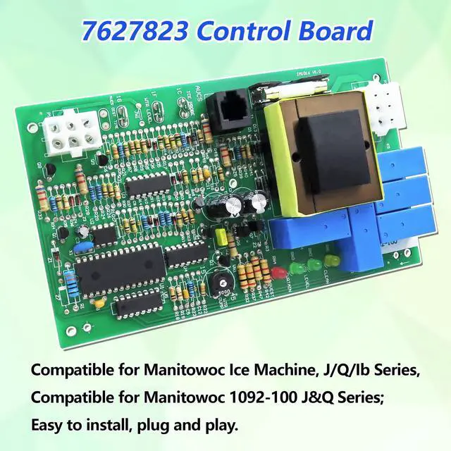 Alt view image 4 of 7 - NEW 7627823 Control Board for Manitowoc Ice Maker Machine J Q IB Series | Replaces JD0202A, JR0200A, JY0204A, QD0202A, Suitable for Commercial & Industrial Ice Makers, Fixes circuit malfunctions