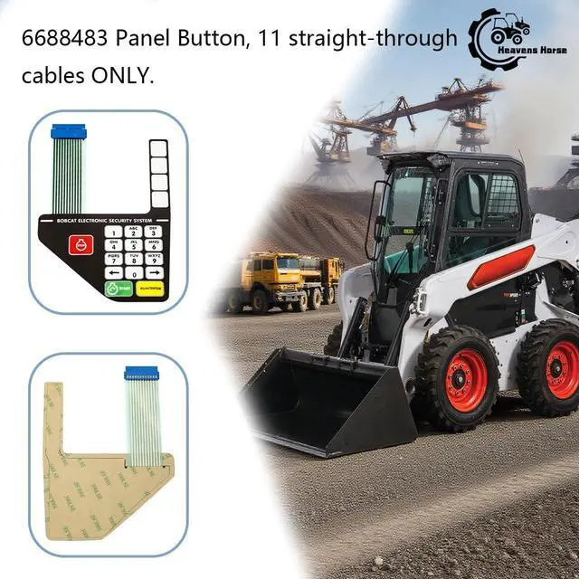 Alt view image 6 of 7 - 6688483 Panel Button, 11 straight-through cables ONLY. NOT COMPATIBLE with 12-pin cross-connection cables. Applicable to Bobcat newer models