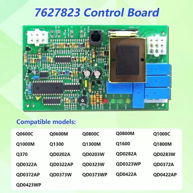 Alt view image 6 of 7 - NEW 7627823 Control Board for Manitowoc Ice Maker Machine J Q IB Series | Replaces JD0202A, JR0200A, JY0204A, QD0202A, Suitable for Commercial & Industrial Ice Makers, Fixes circuit malfunctions
