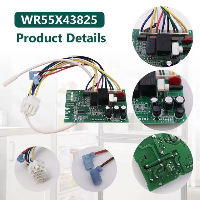 Alt view image 3 of 7 - WR55X43825 Main Control Board with LED Lights Compatible with GE Hotpoint Refrigerator Replace WR55X31087 WR55X32405 WR55X33565 WR55X33566