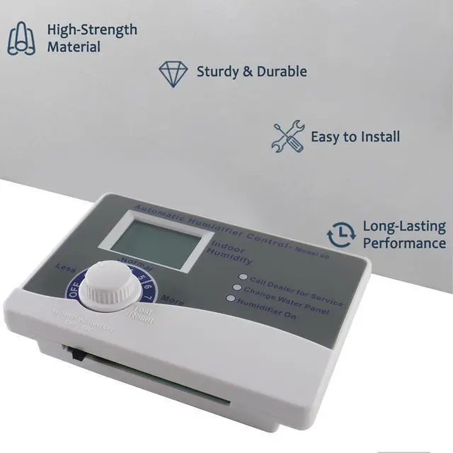 Alt view image 5 of 6 - Model 60 Automatic Digital Whole House Humidifier Control Humidistat with Outdoor Temperature Sensor, Compatible with 400, 500, 600, 700 Series, 24VAC