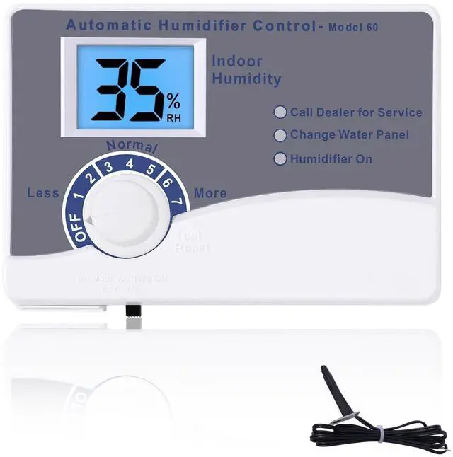 Main image of 60 Humidifier Control Humidistat compatible with AprilAire 400 500 600 700 | Whole Home Dehumidifiers Replacement for AprilAire 60, 24VAC Digital Wall Mount, Water Treatment Systems
