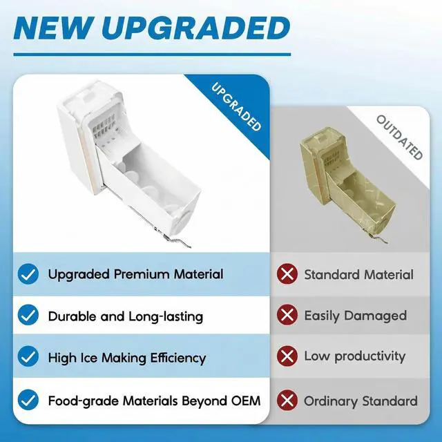 Alt view image 2 of 7 - Upgraded DA97-14504C Refrigerator Ice Bucket Replacement for Samsung Refrigerator Ice Maker Replacement Ice Container Ice Tray Assembly RF23J9011SR, RF23HTEDBSR, RF22KREDBSR Ice Bin