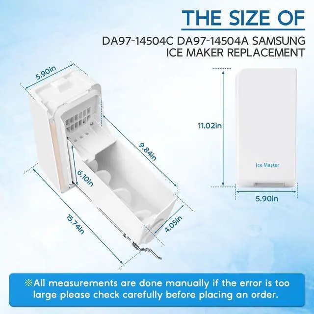 Alt view image 6 of 7 - Upgraded DA97-14504C Refrigerator Ice Bucket Replacement for Samsung Refrigerator Ice Maker Replacement Ice Container Ice Tray Assembly RF23J9011SR, RF23HTEDBSR, RF22KREDBSR Ice Bin