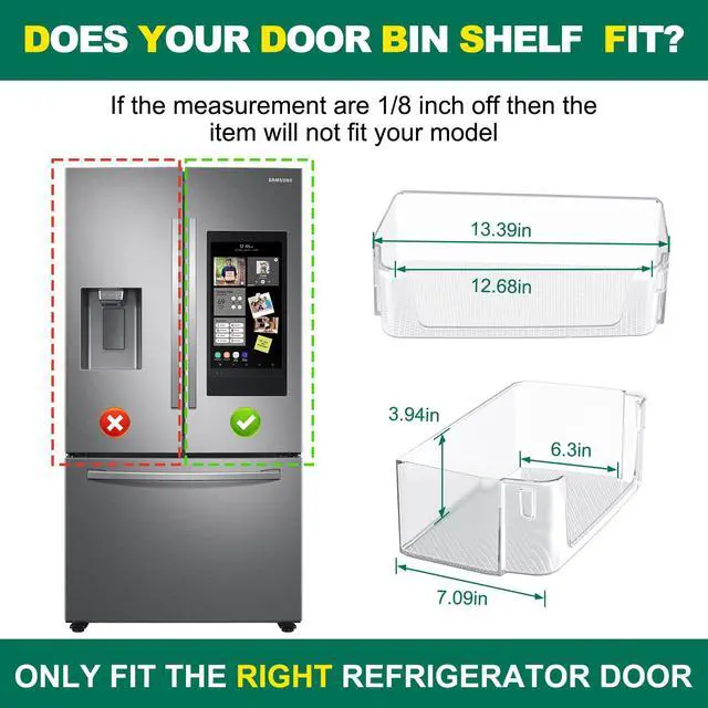Alt view image 2 of 7 - UPGRADED DA97-20988A Refrigerator Door Bin Shelf Replacement for Samsung Refrigerator Right Door Shelves Parts RF27T5501SR, RF27T5501SG, RF28T5F01SR, RF28T5F01SG Fridge Shelf
