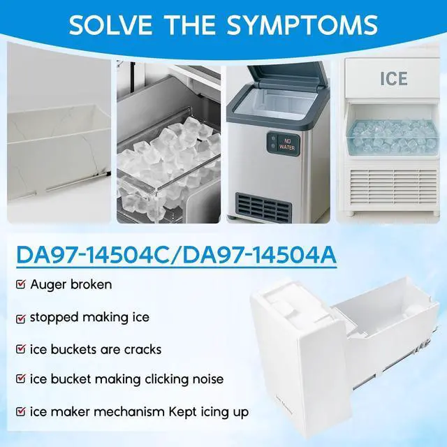 Alt view image 7 of 7 - Upgraded DA97-14504C Refrigerator Ice Bucket Replacement for Samsung Refrigerator Ice Maker Replacement Ice Container Ice Tray Assembly RF23J9011SR, RF23HTEDBSR, RF22KREDBSR Ice Bin