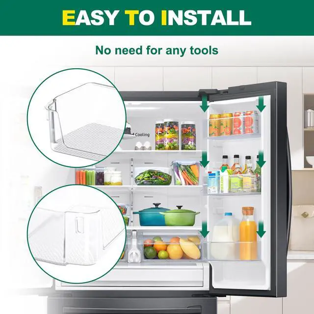 Alt view image 6 of 7 - UPGRADED DA97-20988A Refrigerator Door Bin Shelf Replacement for Samsung Refrigerator Right Door Shelves Parts RF27T5501SR, RF27T5501SG, RF28T5F01SR, RF28T5F01SG Fridge Shelf