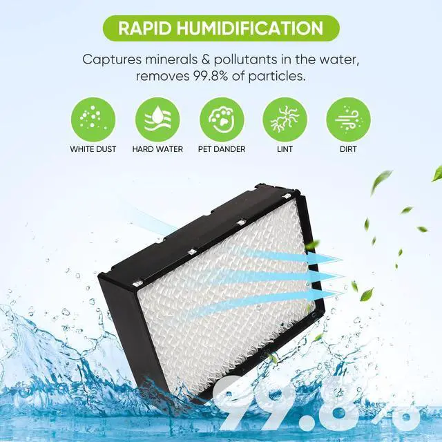 Alt view image 3 of 7 - 1041 Replacement Humidifier Filter Wick for Aircare, Replacement Filter Fit for AIRCARE Essick Air 427 300, 447 400HB, 4D7 Series, 4DTS Series, 696 Series, 697 Series, ED11 Series Humidifiers (2 Pack)