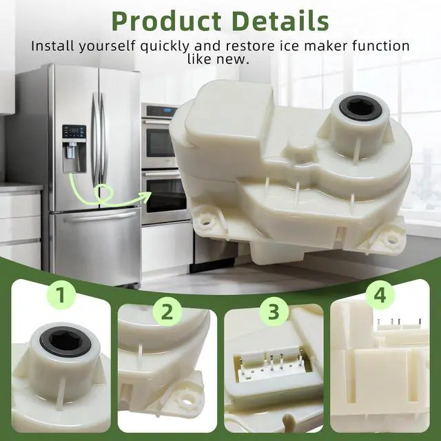 Alt view image 3 of 7 - W11202789 Refrigerator Ice Dispenser Auger Motor Compatible with Whirlpool Kenmore Maytag Kitchen Aid,Replaces W10225313 W11117906 WPW10225313
