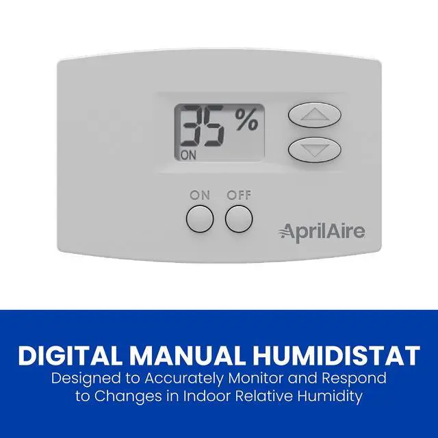 Alt view image 2 of 7 - 65 Manual Digital Whole-House Wall Mounted Humidifier Control Humidistat for Whole-House Humidifiers, Low Voltage 24VAC