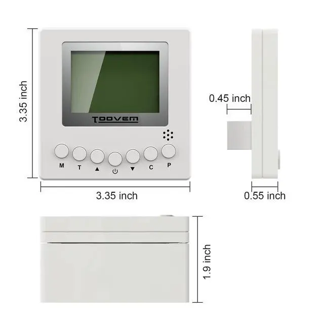 Alt view image 3 of 7 - Remote Controller for Digital Humidity, Temperature, Adapt the Humidity Level, for Crawl Space Basement Dehumidifier Guardian SN35P SN55 SN65 SN90 SNS90 SNS100 SNS120 Hurricane 140P, White
