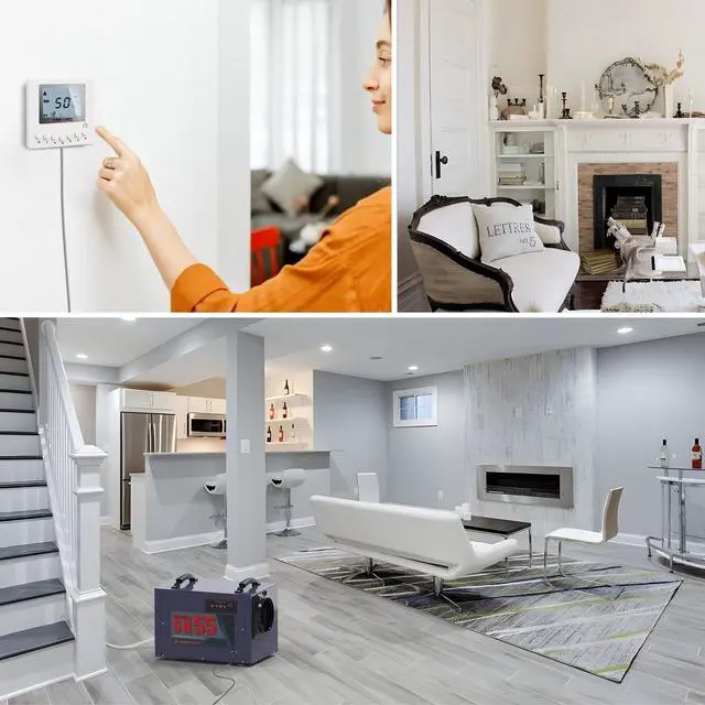 Alt view image 5 of 7 - Remote Controller for Digital Humidity, Temperature, Adapt the Humidity Level, for Crawl Space Basement Dehumidifier Guardian SN35P SN55 SN65 SN90 SNS90 SNS100 SNS120 Hurricane 140P, White