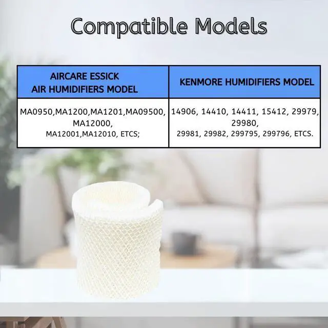 Alt view image 2 of 5 - MAF1 Super Humidifier Wick Filter Replacement for Aircare Air-care MA1200, MA1201, MA0950 Kenmore EF1 14906, 14410, 14411, 15412, 29979, 29980, 29981, 29982. 6 Pack