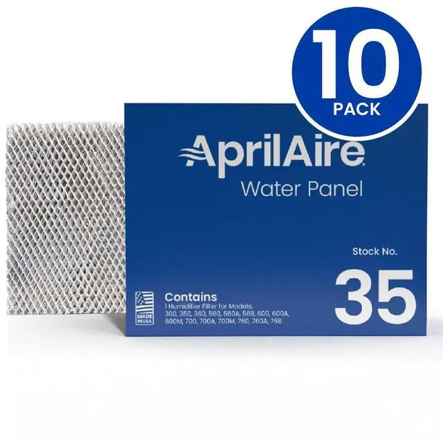 Alt view image 2 of 7 - 35 Water Panel Humidifier Filter Replacement for Whole-House Humidifier Models 300, 350, 360, 560, 560A, 568, 600, 600A, 600M, 700, 700A, 700M, 760, 760A, 768 (Pack of 10)
