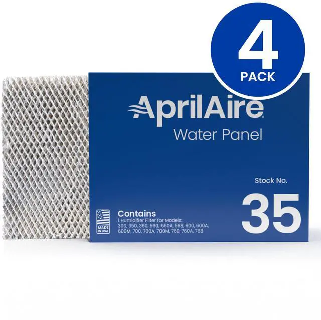 Alt view image 2 of 7 - 35 Water Panel Humidifier Filter Replacement for Whole-House Humidifier Models 300, 350, 360, 560, 560A, 568, 600, 600A, 600M, 700, 700A, 700M, 760, 760A, 768 (Pack of 4)