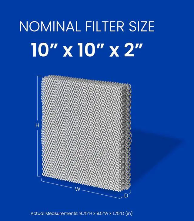 Alt view image 4 of 7 - 10 Water Panel Humidifier Filter Replacement for Whole-House Humidifier Models 110, 220, 500, 500A, 500M, 550, 550A, 558 (Pack of 10)