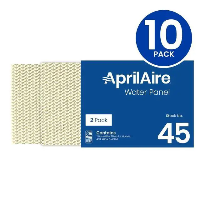 Alt view image 2 of 7 - 45 Water Panel Humidifier Filter Replacement for Whole-House Humidifier Models 400, 400A, 400M (Pack of 10)