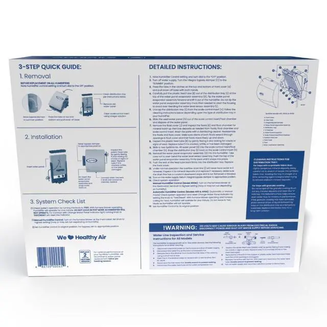 Alt view image 6 of 7 - 45 Water Panel Humidifier Filter Replacement for Whole-House Humidifier Models 400, 400A, 400M (Pack of 10)