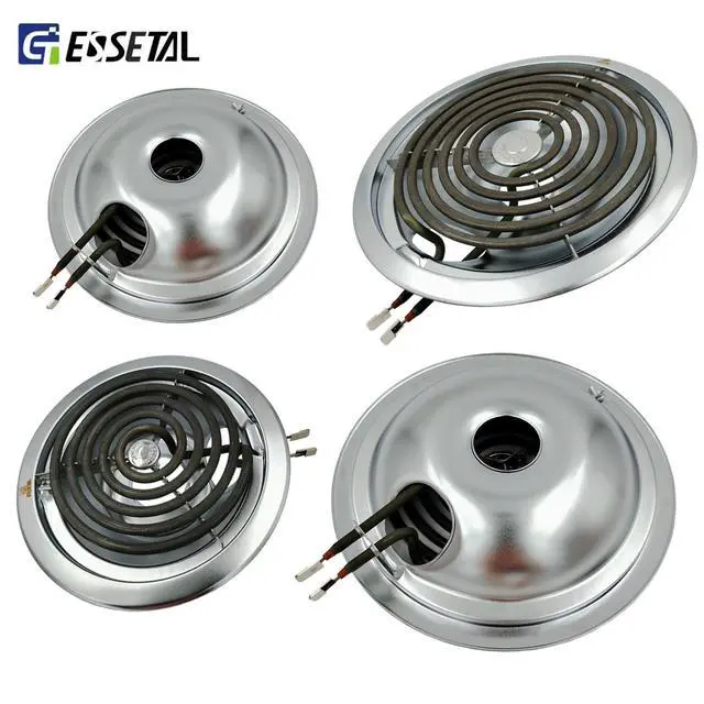 Alt view image 2 of 4 - WB30M1 WB30M2 GE Electric Stove Burners Replacement Element with Stove Burner Covers Drip Pans for Electric Stoves Compatible with GE Hotpoint Electric Range Stove Top