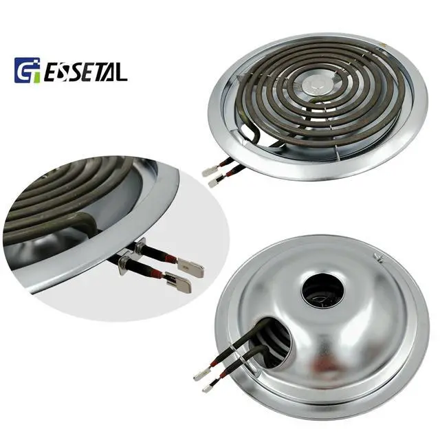 Alt view image 3 of 4 - WB30M1 WB30M2 GE Electric Stove Burners Replacement Element with Stove Burner Covers Drip Pans for Electric Stoves Compatible with GE Hotpoint Electric Range Stove Top