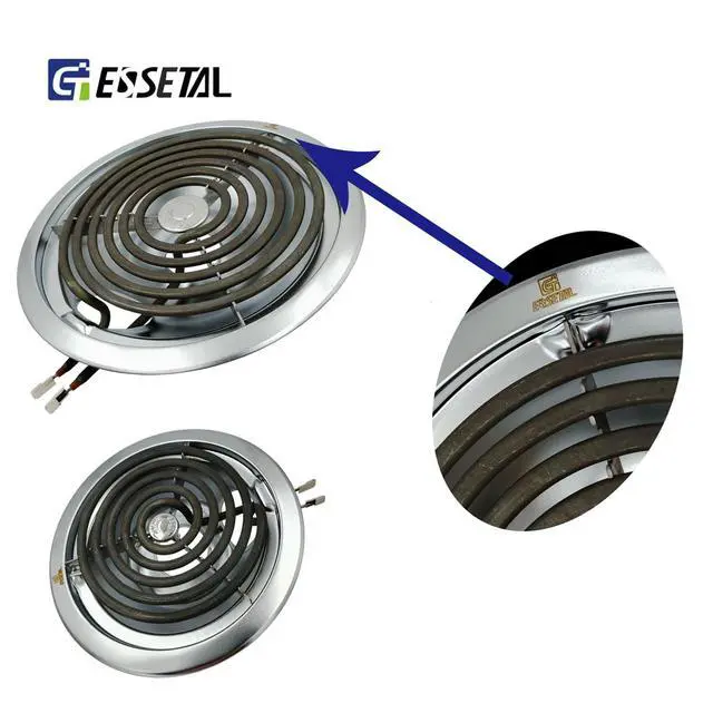 Alt view image 4 of 4 - WB30M1 WB30M2 GE Electric Stove Burners Replacement Element with Stove Burner Covers Drip Pans for Electric Stoves Compatible with GE Hotpoint Electric Range Stove Top