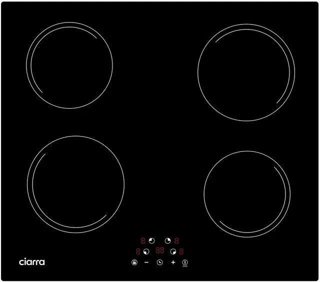 Main image of 24 Inch Induction Cooktop 4 Burners 6000W | Built-in Induction Cooktop 220-240V, Touch Control 9 Power Levels & 99min Timer, Child Lock, Residual Heat Warning