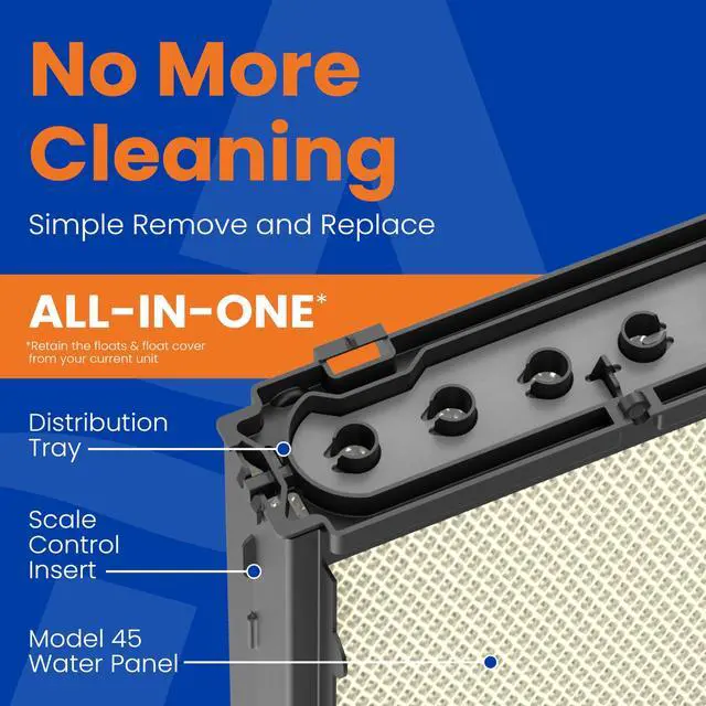 Alt view image 3 of 7 - H445EZ1 Humidifier Filter/Water Panel Assembly Replacement Kit for Whole-House Humidifier Models: 400, 400A, 400M (2-pack)
