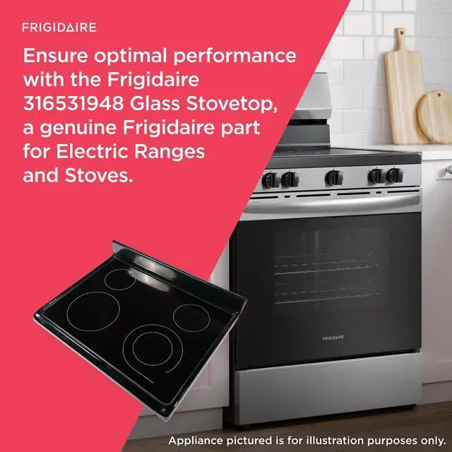 Alt view image 4 of 6 - 316531948 Glass Stovetop for Electric Ranges and Stoves, Black