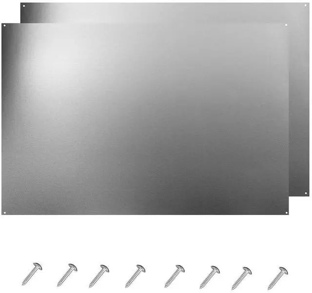 Main image of 24 x 30-inch Reversible Stainless Steel Backsplash for Kitchen wallSplatter Guard and Cooking Shield Range Hood Accessories to Keep Kitchen Clean Four Pre Drilled Holes for Easy Installation