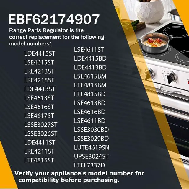 Alt view image 2 of 6 - EBF62174907 EBF62174904 EBF62174902 Infinite Switch Compatible with Range Surface Element Control, EBF62174904 Infinite Switch Replaces for PER001-225 D, for Stove Replacement Parts